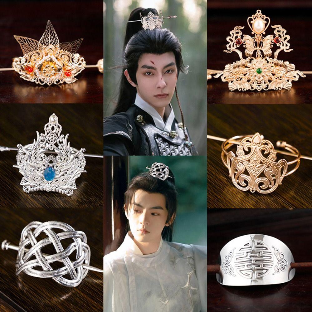 Головной убор, держатель для волос «конский хвост», китайская ханьфу-корона династии Тан, изысканный аксессуар для волос