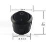 2/5pcs Black White 2PIN ON/OFF Round Rocker Toggle Power Button Switch 6A/250VAC 10A 125V AC Cap with Plastic Push
