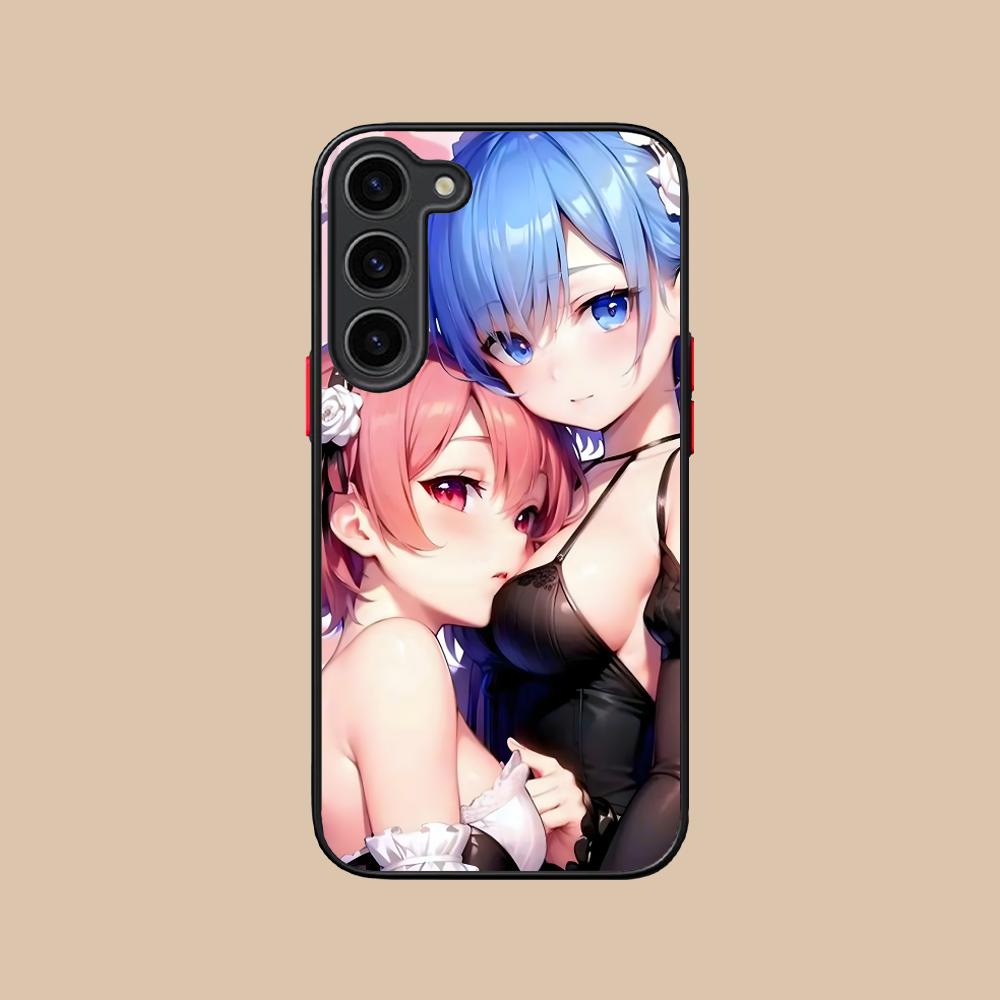 Чехол из силикона ReZero Rem Ram для мобильного телефона Samsung Galaxy S26 S25 S24 S23 S22 S21 Plus FE Ultra Цветной чехол