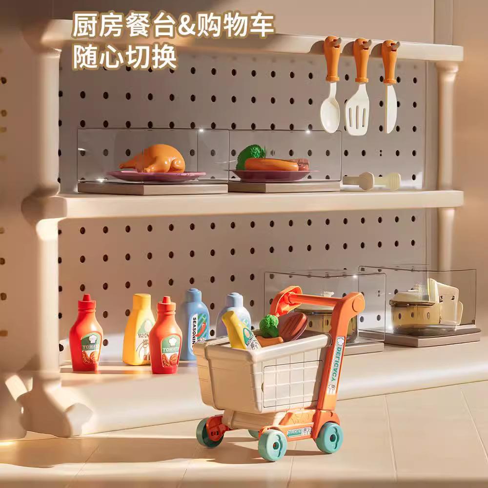 Две в одной тележки для покупок, имитация кухни, игрушки для готовки, костюм для девочек, подарок на день рождения для ребенка