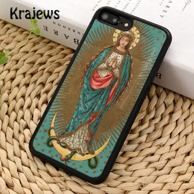 Krajews Virgin Maria Phone Case Cover For iPhone 17 Air 16 15 14 plus 12 13 pro max coque Shell Fundas