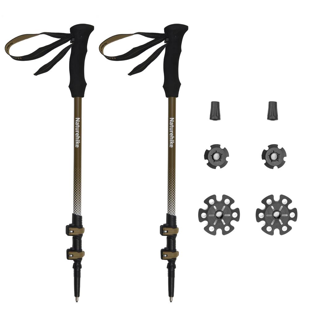 Naturehike Official Shop Trekking Poles Made of Carbon 169g Set of 2 Climbing Poles Adjustable Ultra Light Unisex Walking Stick with Accessories