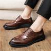 Fashion Brand Fashion Outdoor Leather Casual Loafers Men Comfortable Men Shoes Man Leather Working Business Lace Up Dressing Shoes Men