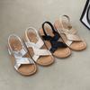 2024 New Hot Selling Fashion Women's Sandals Versatile Solid Color Flat Bottom Women's Sandals Open Toe Women's Shoes Zapatos