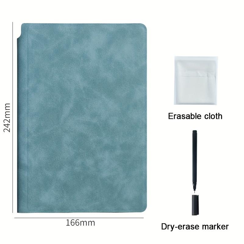 Stylish A5 Reusable Whiteboard Notebook - Ultra-Portable Weekly Planner With Durable Faux Leather Cover Versatile Memo Pad