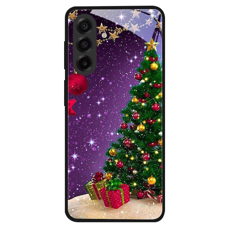 Закаленное стекло в рождественском стиле для Samsung Galaxy S24 S22 S21 S23 S25 Ultra Fe Ударопрочный чехол S25FE S25 Edge Shell Coque