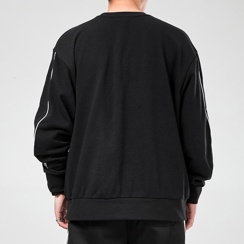 adidas Толстовка Essentials с принтом логотипа, мужские топы, черный GK9374