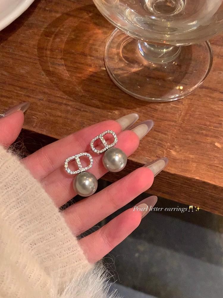 Сладкие Серьги-клипсы CD Pearl для богатой леди - Роскошные серьги-пусеты высокого класса для женщин, Идеальные для осени/зимы, Не требуют прокола