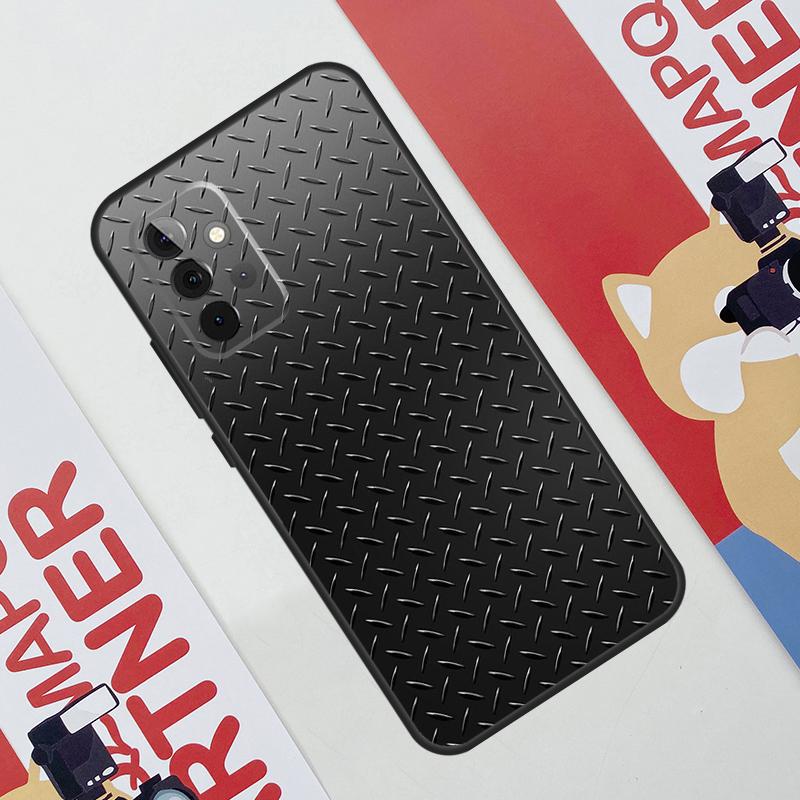 Чехол с металлическим узором из стали и железа для Samsung Galaxy A36 A35 A55 A06 A16 A26 A56 A53 A32 A52 A33 A13 A14 A34 A54 A17 A15