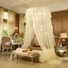 Luxury Pleated Lace Mesh Dome Queen Size Bed Canopy Mosquito Net Bedding Article Bed Tent