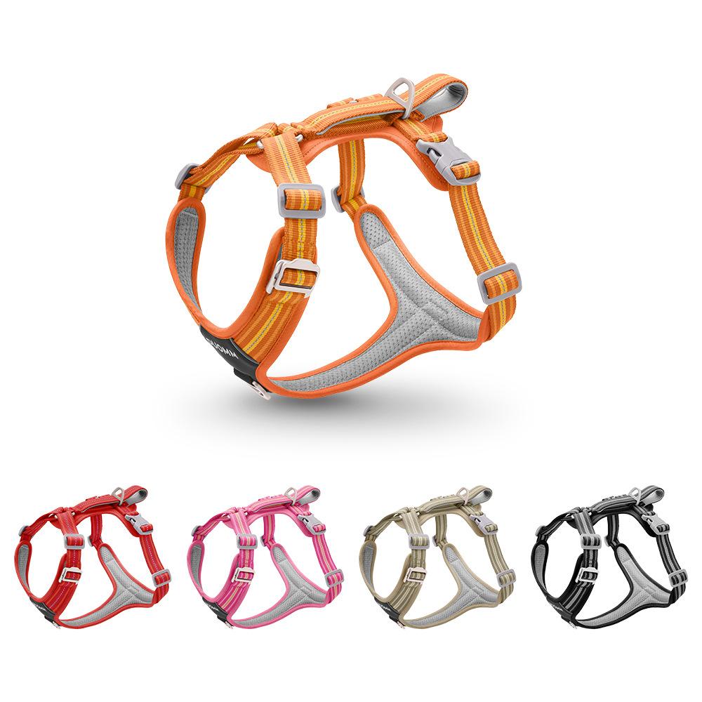 Dog leash Explosion-proof pet chest strap Comfortable outdoor dog leash Reflective car dual-purpose dog