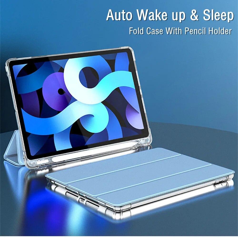 Чехол для Xiaomi Mi Pad 6 Pro 11 дюймов, прозрачный тройной держатель для карандашей, смарт-чехол для Funda Xiaomi Pad 6, чехол для Mi Pad 6 Pro 2023