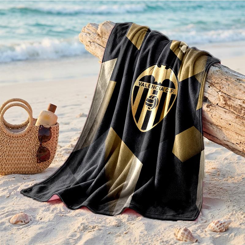 Valencia FC Print Microfiber Beach Towel Quick Dry Absorbent Large Towel For Beach Swimming Travel