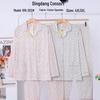 Уютный женский пижамный комплект Dingdang Guifei с отложным воротником - Осенне-зимний, с длинным рукавом и брюками, домашняя одежда