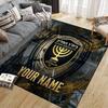 Custom Name Beitar Jerusalem Flannel Pattern Square Carpet,Area Rug,Carpet Rug for Living Room Bedroom Sofa Playroom Decor,Non-slip Floor Mat
