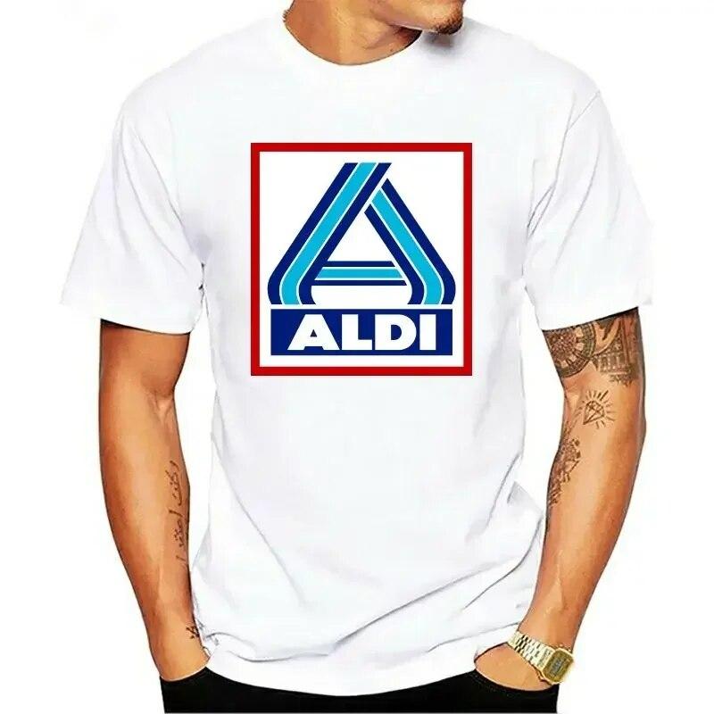 Модная одежда, женская футболка с принтом Aldi, футболка большого размера, одежда унисекс, 100% хлопок, высокое качество, классические футболки с героями мультфильмов