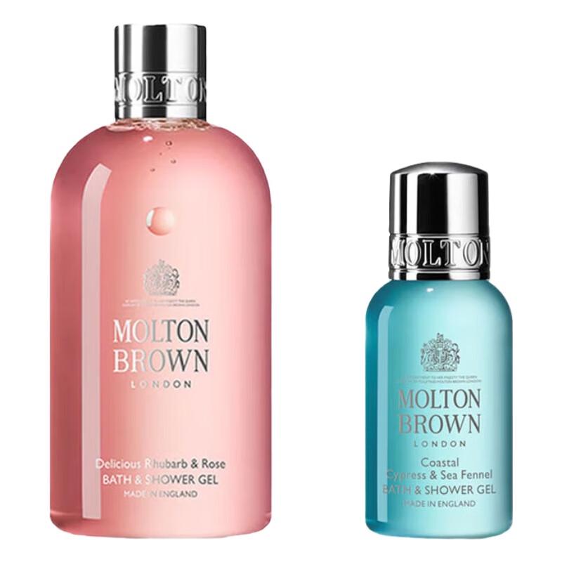 Molton Brown Rhubarb & Rose & Coastal Cypress Shower Gel Set