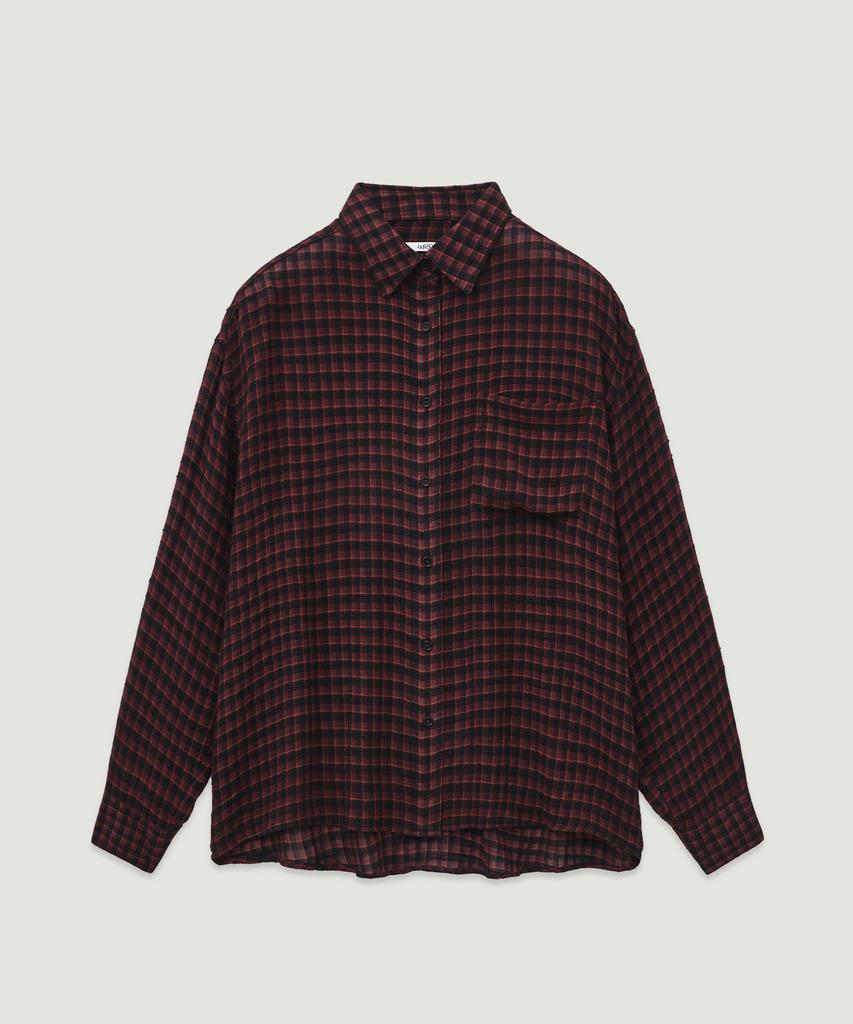 LMOOD WOMEN Esmeralda Cotton Viscose Check Shirt Red