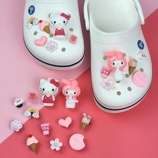 [UBX] Standard parts shoes, slippers, slippers, decorating characters, 3D parts set, ribbon animals, a popular character in Korea