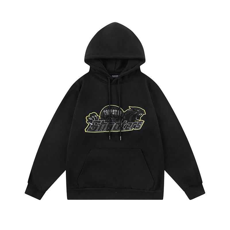 Unisex Streetwear Hoodie Set With Embroidered Letter Design Loose Fit Cotton Pullover Fall Casual Wear