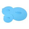 Set of 3pcs Unique Steam Ship Design Silicone Seal Cover Pot Mug Cup Lid Kitchen Gadgets Blue