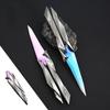 Tactical Shooter Foldable Butterfly Blade 3D Engraved Collectible Weapon Portable Melee Gear For Cosplay/Gaming Accesso