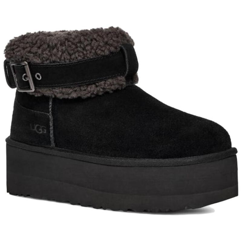 UGG Короткие зимние ботинки Женские черные кроссовки 1144041-BLK