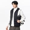 White duck down, hooded vest, ribs down, down vest, light and warm vest in autumn and winter