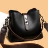 Soft Leather Texture Hand Carrying Bucket Bag Women's 2025 Spring New Feeling Multi-layer Large-capacity Shoulder Messenger Bag
