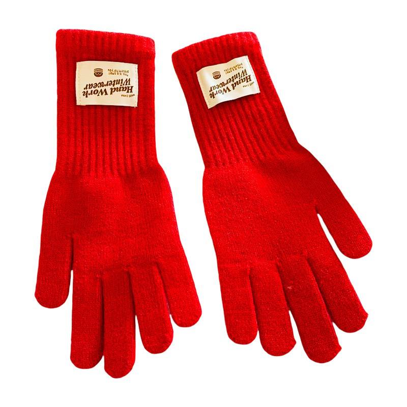Winter Knitted Touchscreen Gloves Adults Long Wrist Warm Windproof Cycling Commuting Unisex