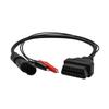 Black OBDII Connector Adapter 3Pin to 16Pin OBD2 Plug Adapter Diagnostic Cable Adapter  For Lancia