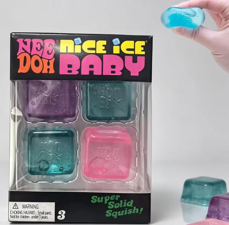 Хит продаж 4 шт. Needoh Nice Cube Сенсорный Куб для Снятия Стресса Сжимаемые Блоки Щипалка Игрушка-Антистресс Для Взрослых Снятие Тревожности