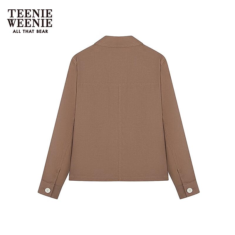 Женская осенняя легкая короткая куртка Teenie Weenie из смесового льна