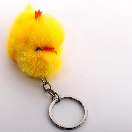 Милый цыпленок, маленькая желтая утка, плюшевая кукла, кулон, ключница, сумка, подвесной декор
