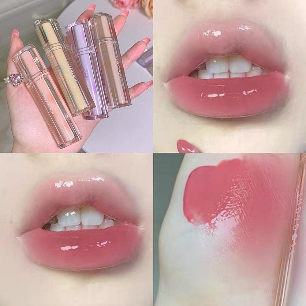 Iced Tea Mirror Lip Glaze Watery Lip Gel Водостойкая стойкая прозрачная желеобразная жидкая губная помада Женская косметика для макияжа, 1 шт., 15 07 HERORANGE