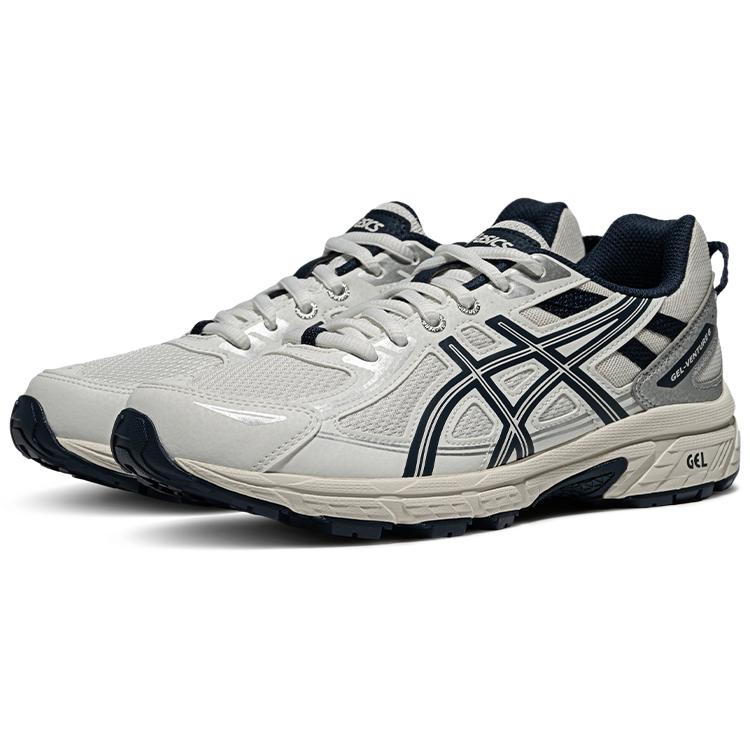 Asics Gel-Venture 6 Модные Универсальные Кроссовки с Низким Верхом Женские кроссовки Бело-Серые 1012B359-107