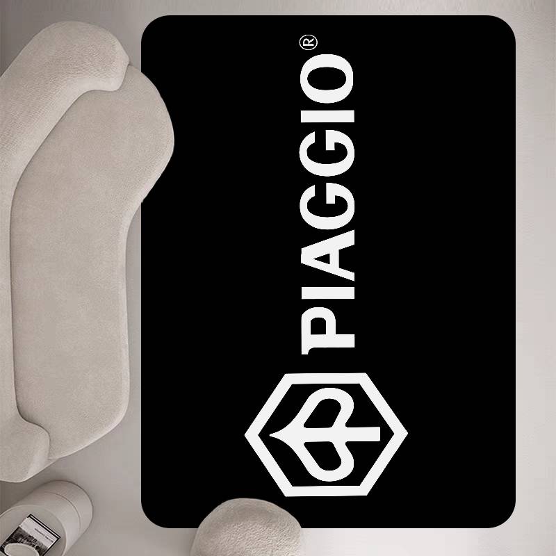P-Piaggio Logo Floor Carpet Nordic Style Home Doormat Bathroom-Toilet Mats Bedroom Hotel Decor Mat