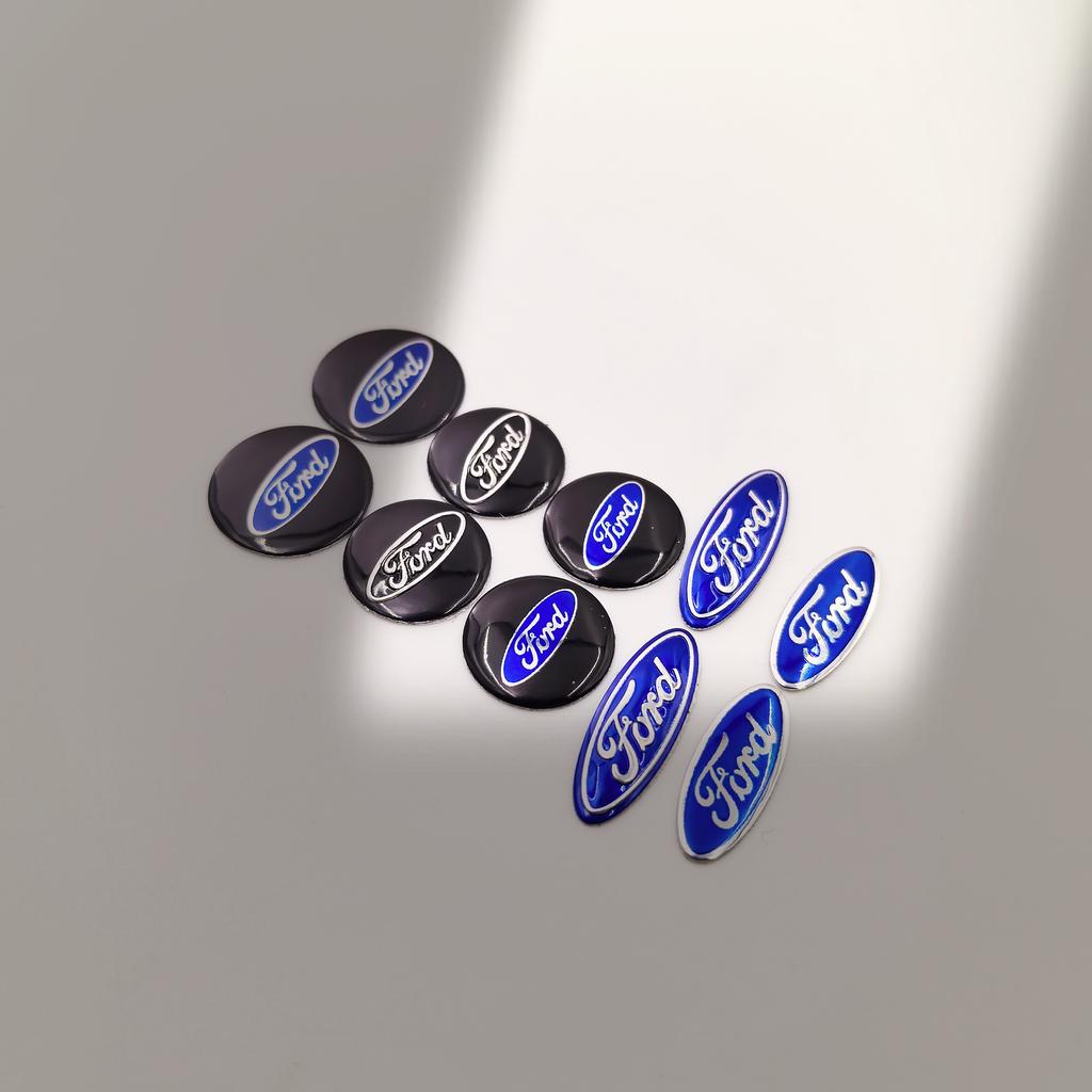 FDIF2 2pcs Ford logo Car Remote Key Logo Sticker 14mm 16mm 18mm 18.7mm 21mm Emblem Auto Key Badge Decal Logo Key Fob Decoration