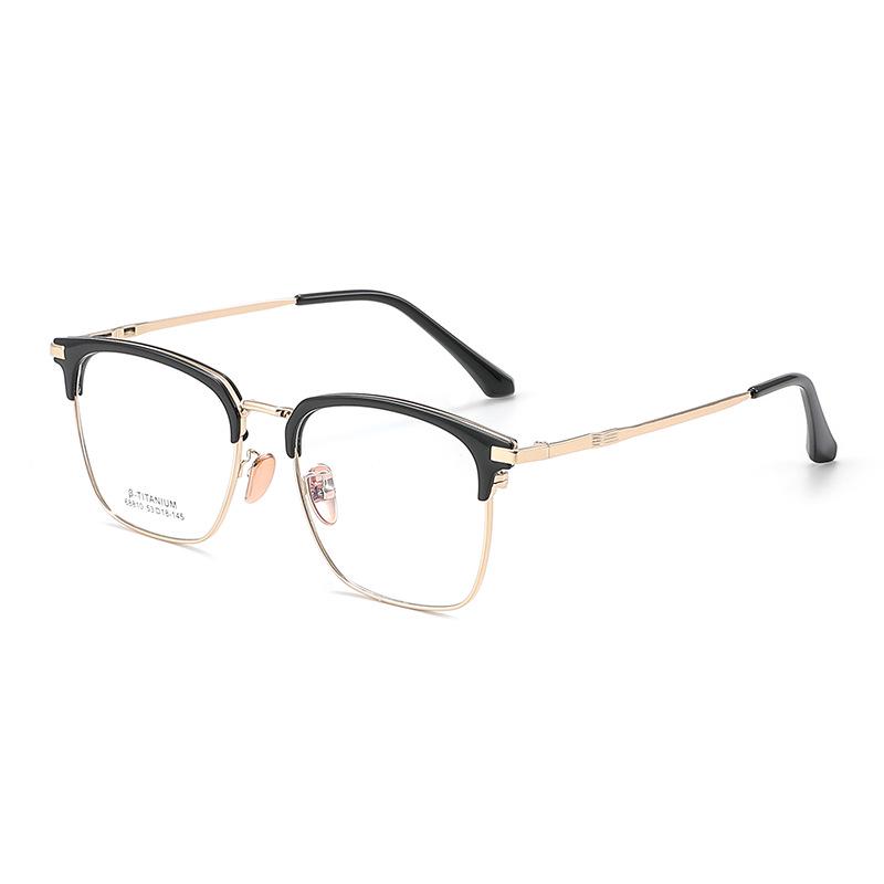 Danyang Men's Gold Rim Myopia Eyeglass Frames - Ultralight Comfortable Alloy Design
