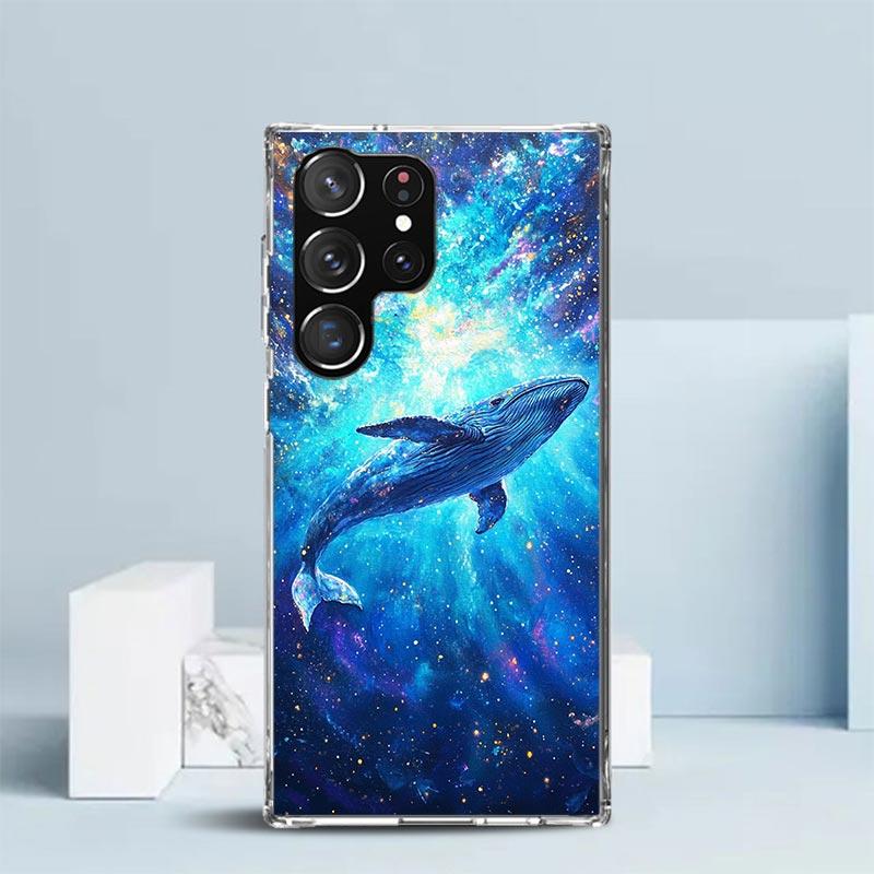 Горбатый кит Морской гигант Мягкая обложка для Samsung Galaxy S25 Edge S26 S24 S23 Ultra Чехол для телефона S22 S21 Plus S20 FE Рисунок S