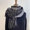 Fashion Winter Plaid Scarf Female Autumn and Winter Everything New British Classic Imitation Cashmere  Plaid Sha