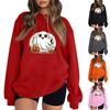 Women's Casual Fashion Halloween Print Long Sleeve O-Neck Sweatshirts Pullover Top