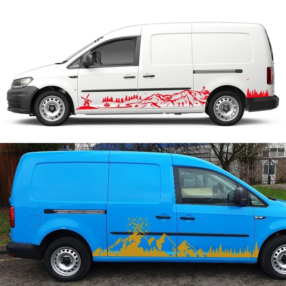 Автомобильные стикеры в горном стиле Для Volkswagen VW Caddy MK1 MK2 MK3 MK4 4 3 2 Maxi Kombi Van Camper Графика Vargo Автонаклейка