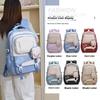 Color Matching Trendy Nylon Travel Backpack Lightweight Schoolbag Gift Kids