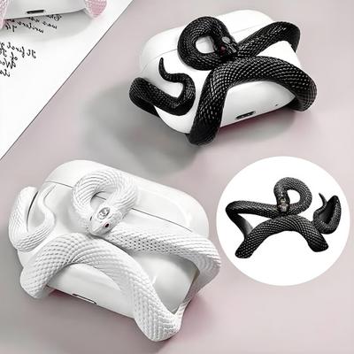Защитный чехол для наушников 3D Snake Design Ударопрочный, устойчивый к царапинам, защитный чехол для беспроводных наушников Snake для AirPods 4