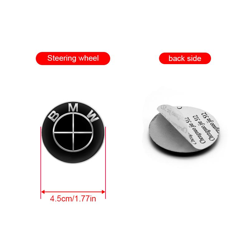 1/4/7Pc 82mm 74mm 45mm Car Front Rear Logo Wheel Hub Center Cover Steering Wheel Center Stickers For BMW E90 E46 F10 F30 E87 F20