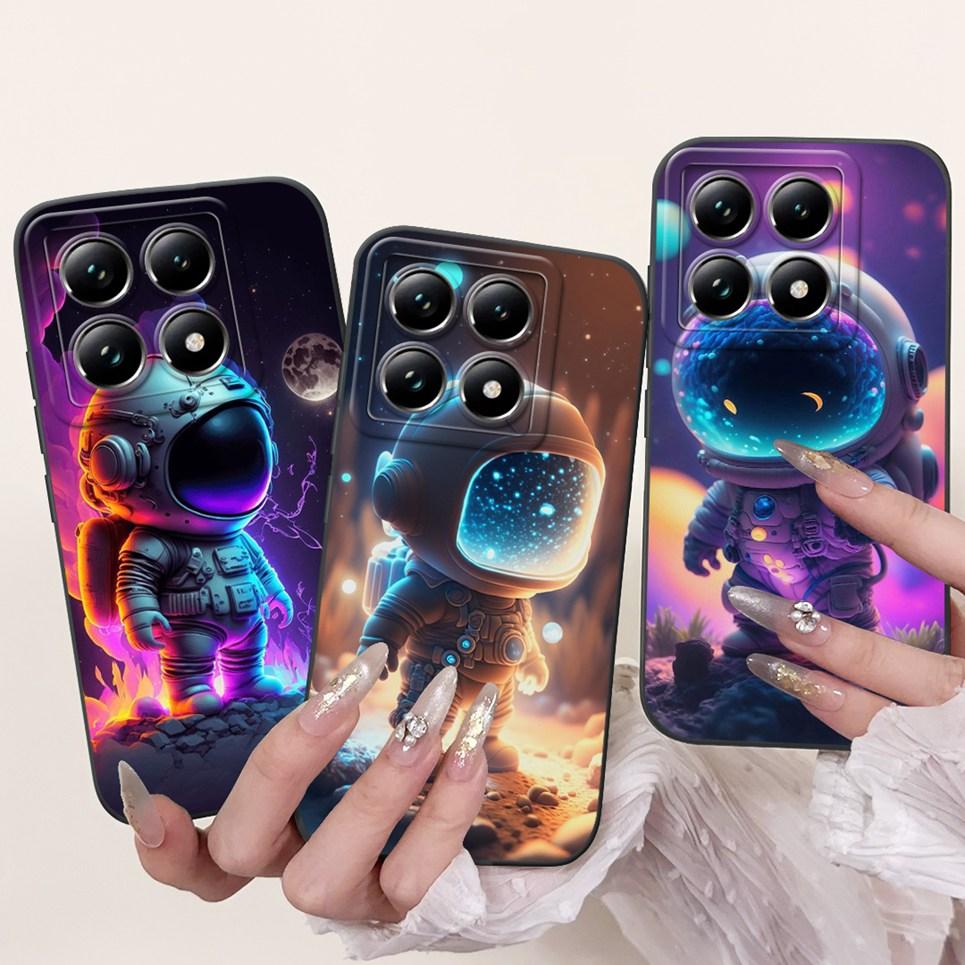 Cartoon Fashion Back Cover For Mi 14T Pro Xiaomi Phone Case Silicone Soft Dragon Astronaut Black Cat Funda Bumper Xiomi 14T Pro
