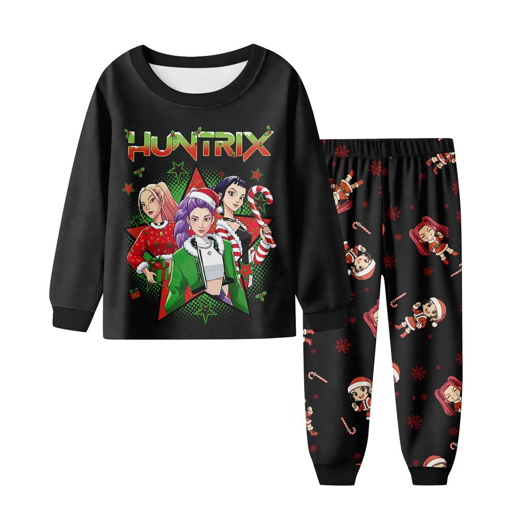 Children's Fashion Suit Skirt Round Neck Long Sleeve Top Pants