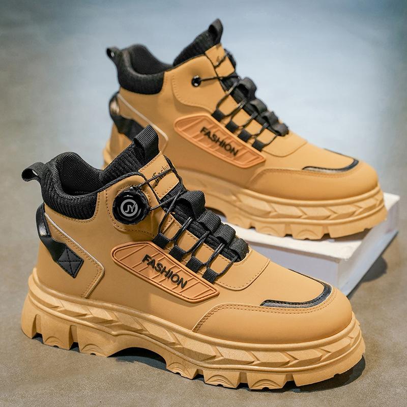 Осенняя мужская обувь новые ботинки Мартина с высоким берцем мужские ретро ботинки на платформе рабочие ботинки повседневные короткие ботинки