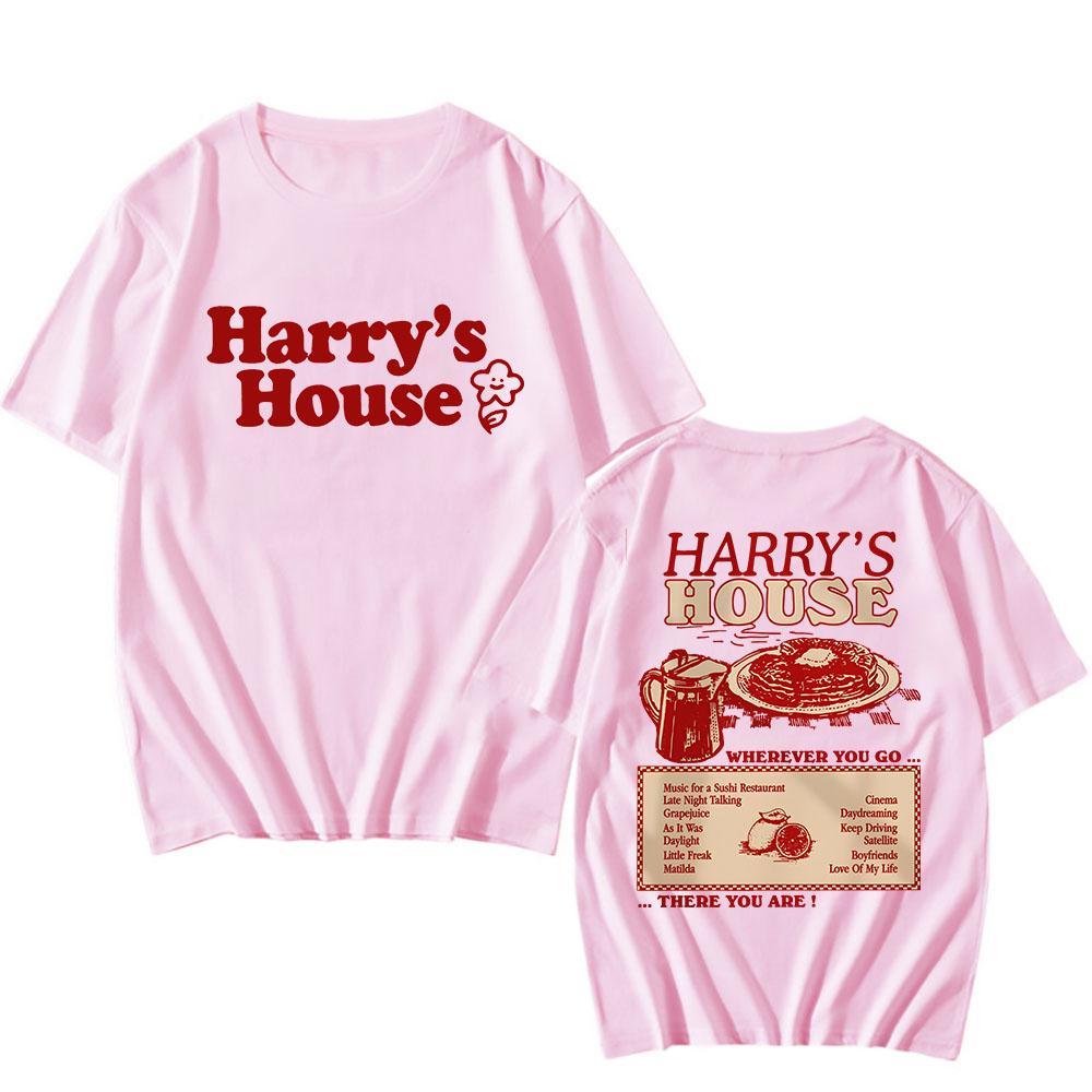 Весна-Лето 2026 Harrys House Love on Tour Мужская Уличная Одежда Рубашка Ретро с Узором Гендерно-нейтральная Десертная Футболка